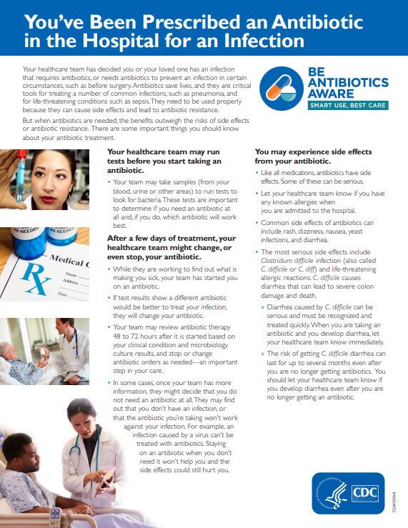 You&rsquo;ve Been Prescribed an Antibiotic in the Hospital for an Infection