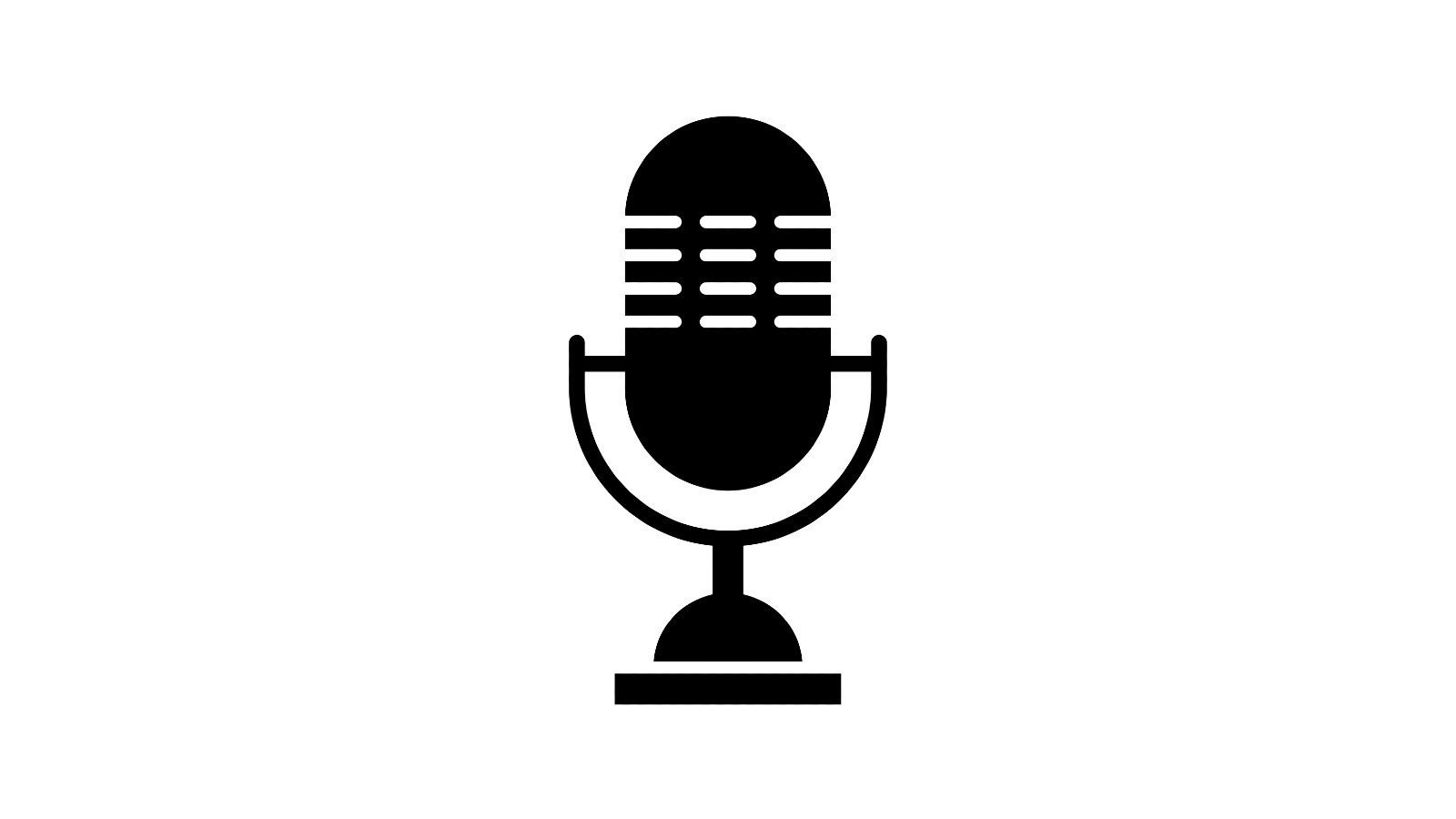Decorative illustration of a microphone